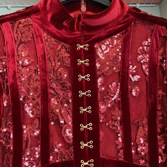 Gorgeous red wine party dress. - Picture 3 of 4